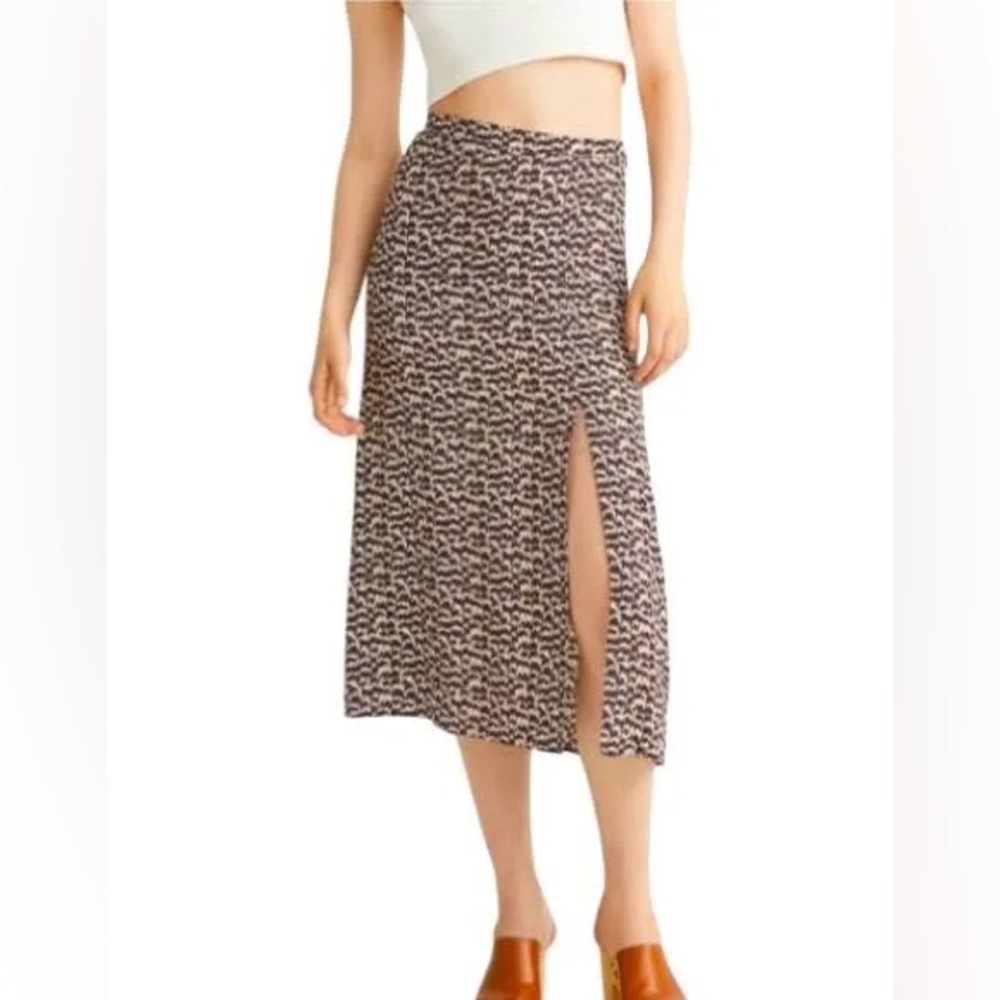 H&M Patterned Midi Skirt